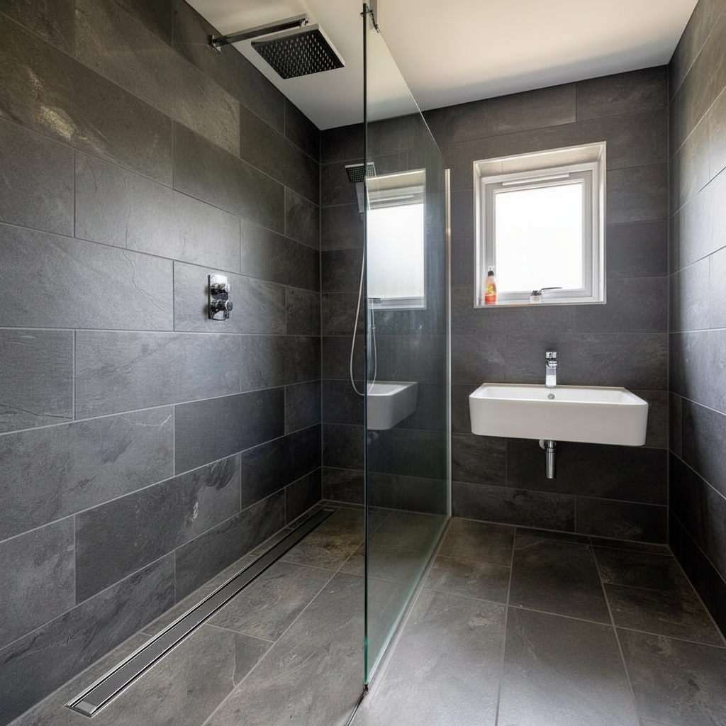 Slate wet room in Bournemouth